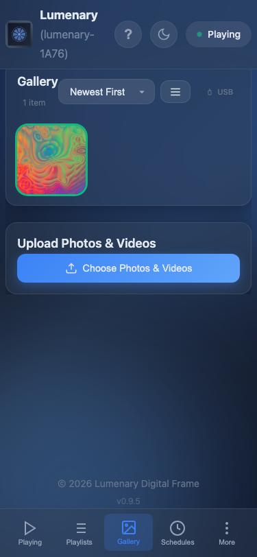 Photo gallery with upload